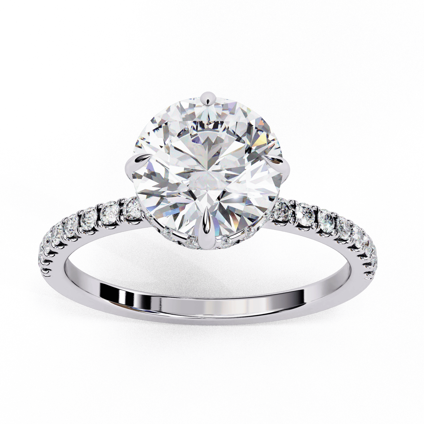 Pefecto Round 2.38 Carat Solitaire Ring