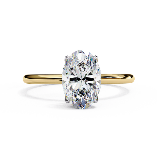 Lab Real Oval 1.2 Carat Solitaire Ring