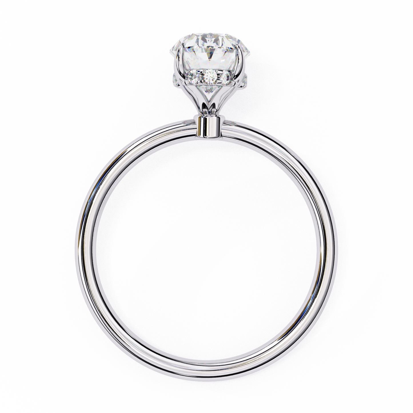 Lab Real Oval 1.2 Carat Solitaire Ring