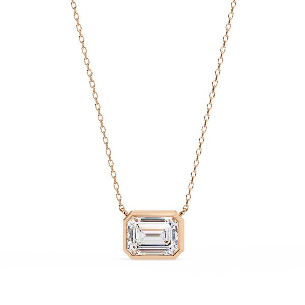 1.9 Carat Emerald Cut Large Solitaire Pendant