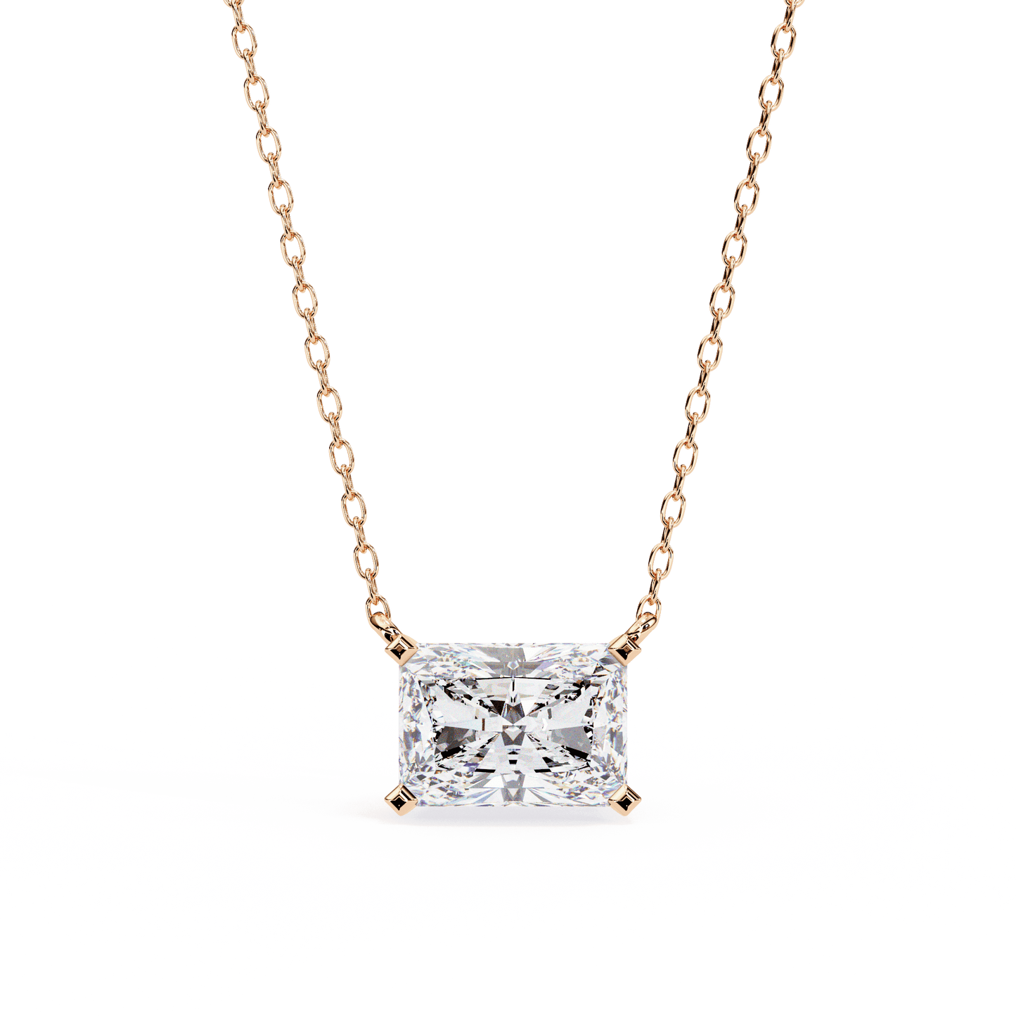 1.95 Carat Radiant Solitaire Pendant