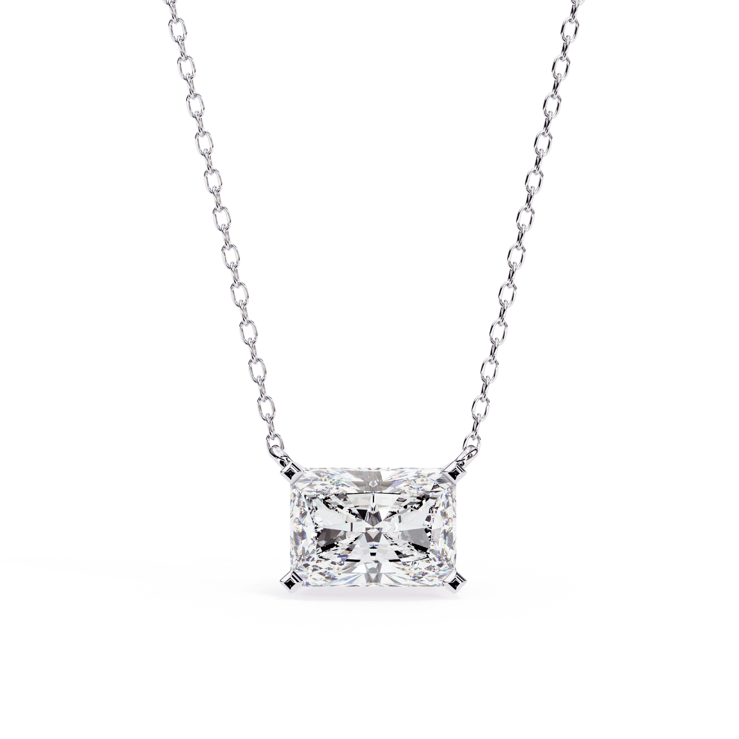 1.95 Carat Radiant Solitaire Pendant