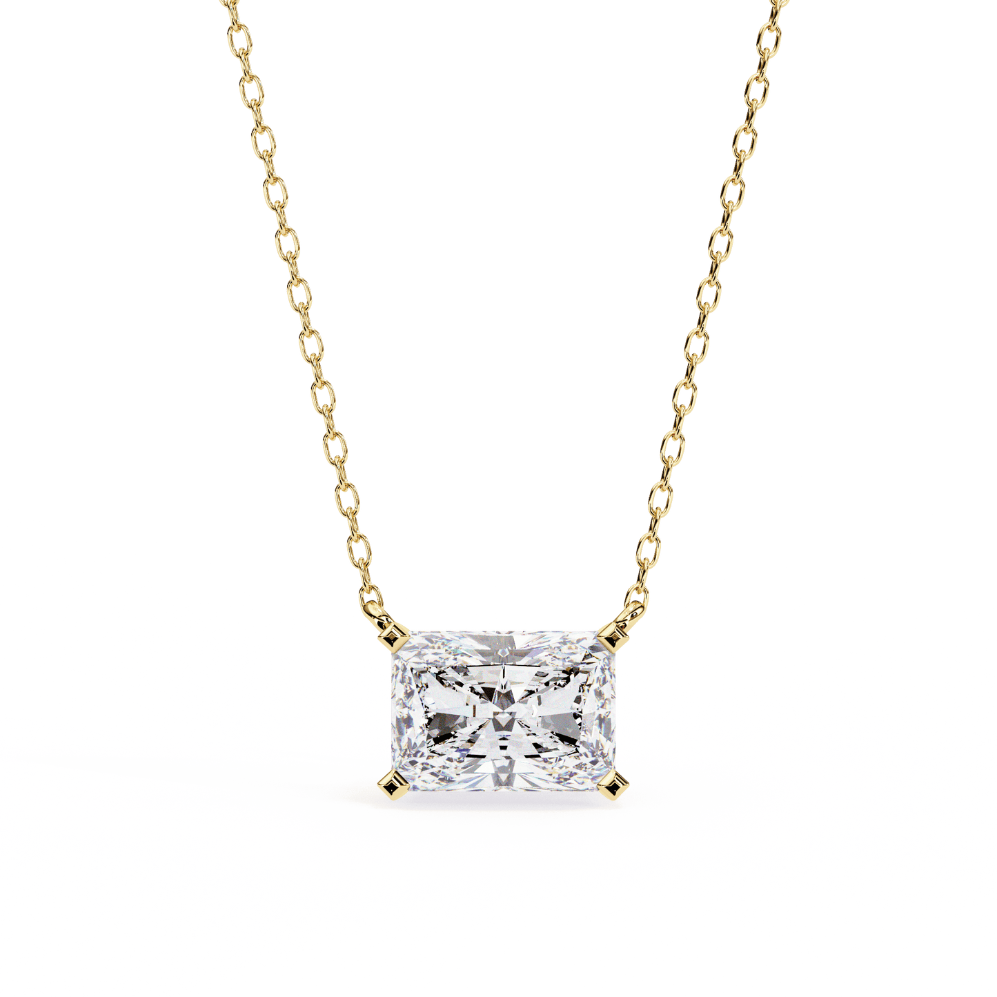 1.95 Carat Radiant Solitaire Pendant