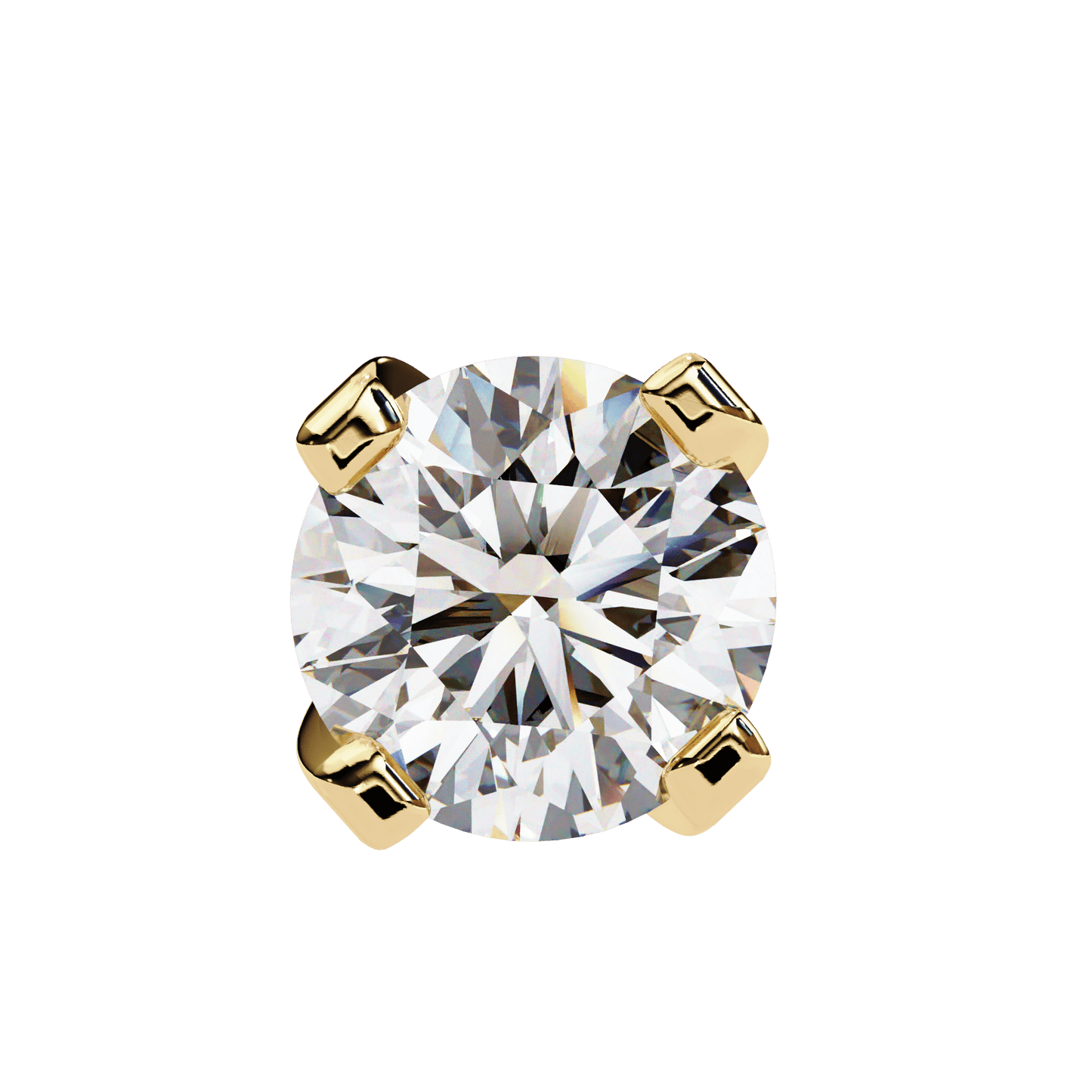 1 Carat Each Round Diamond Earrings