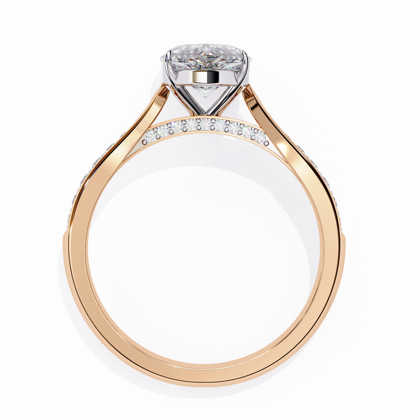 Little Drop Pear Solitaire Ring