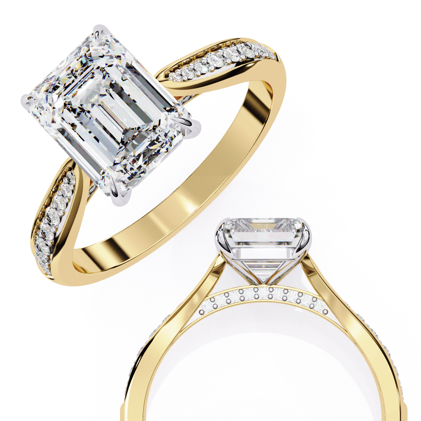 Perfect Emerald 2.56 Carat Solitaire Engagement Ring