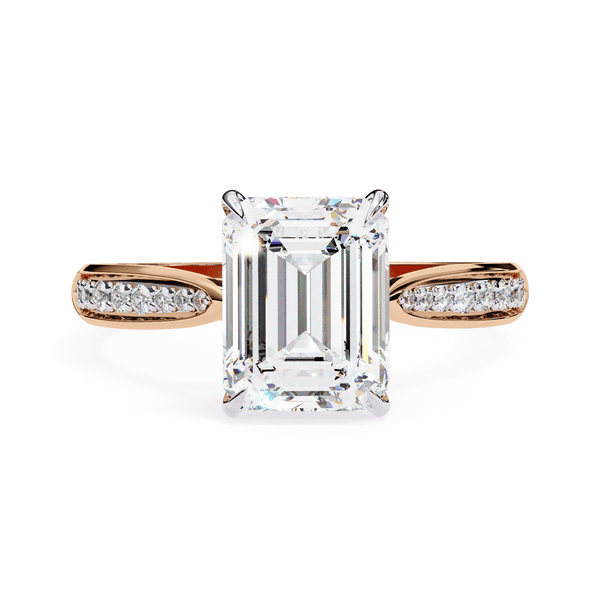 Perfect Emerald 2.56 Carat Solitaire Engagement Ring