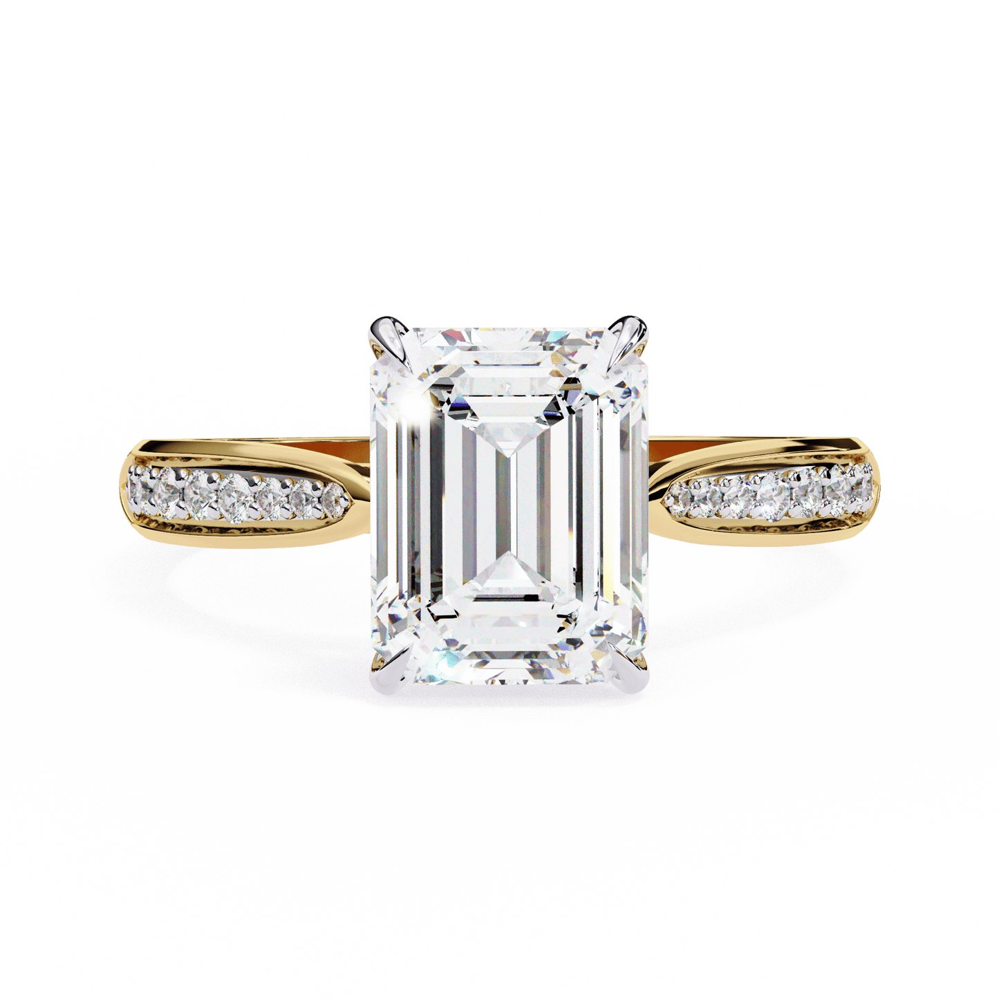 Perfect Emerald 2.56 Carat Solitaire Engagement Ring