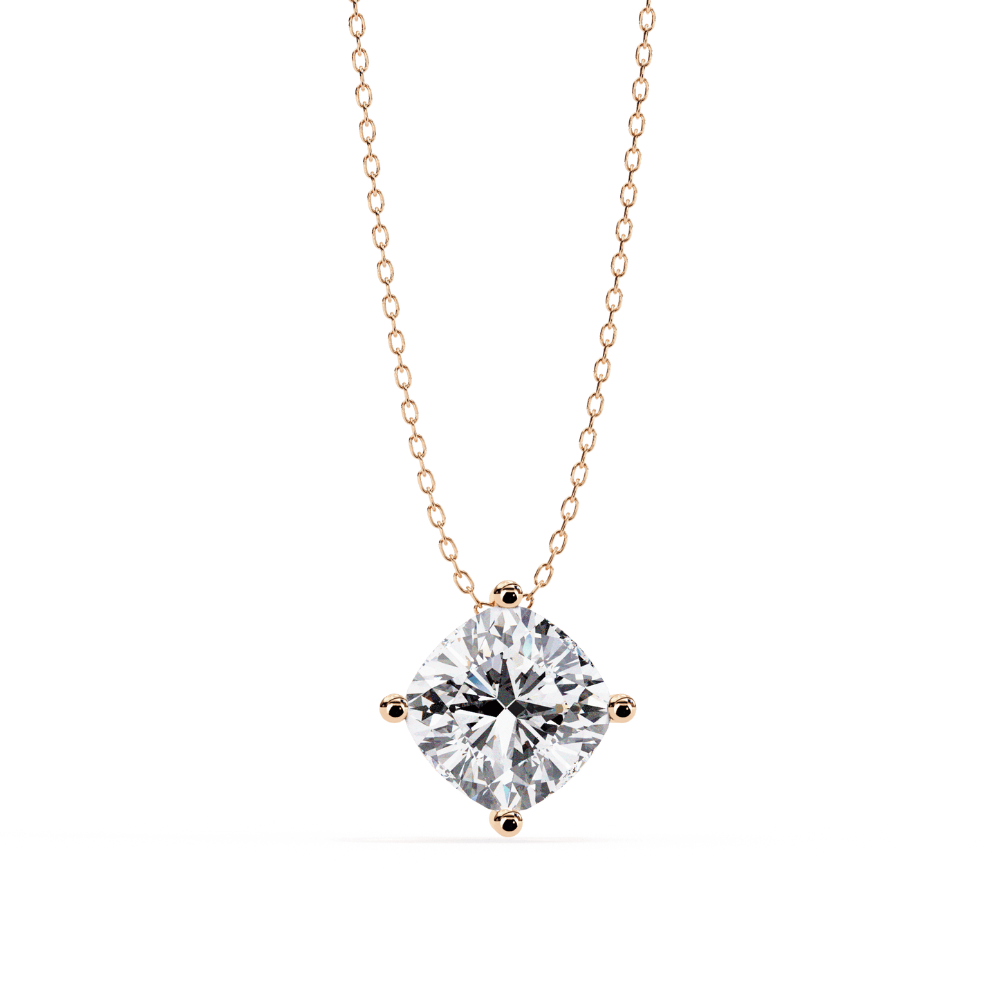 2.32 Carat Cushion Square Solitaire Pendant
