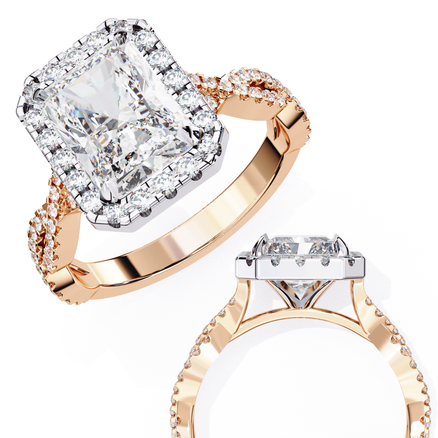 Celestial Radiant Cut Solitaire Ring