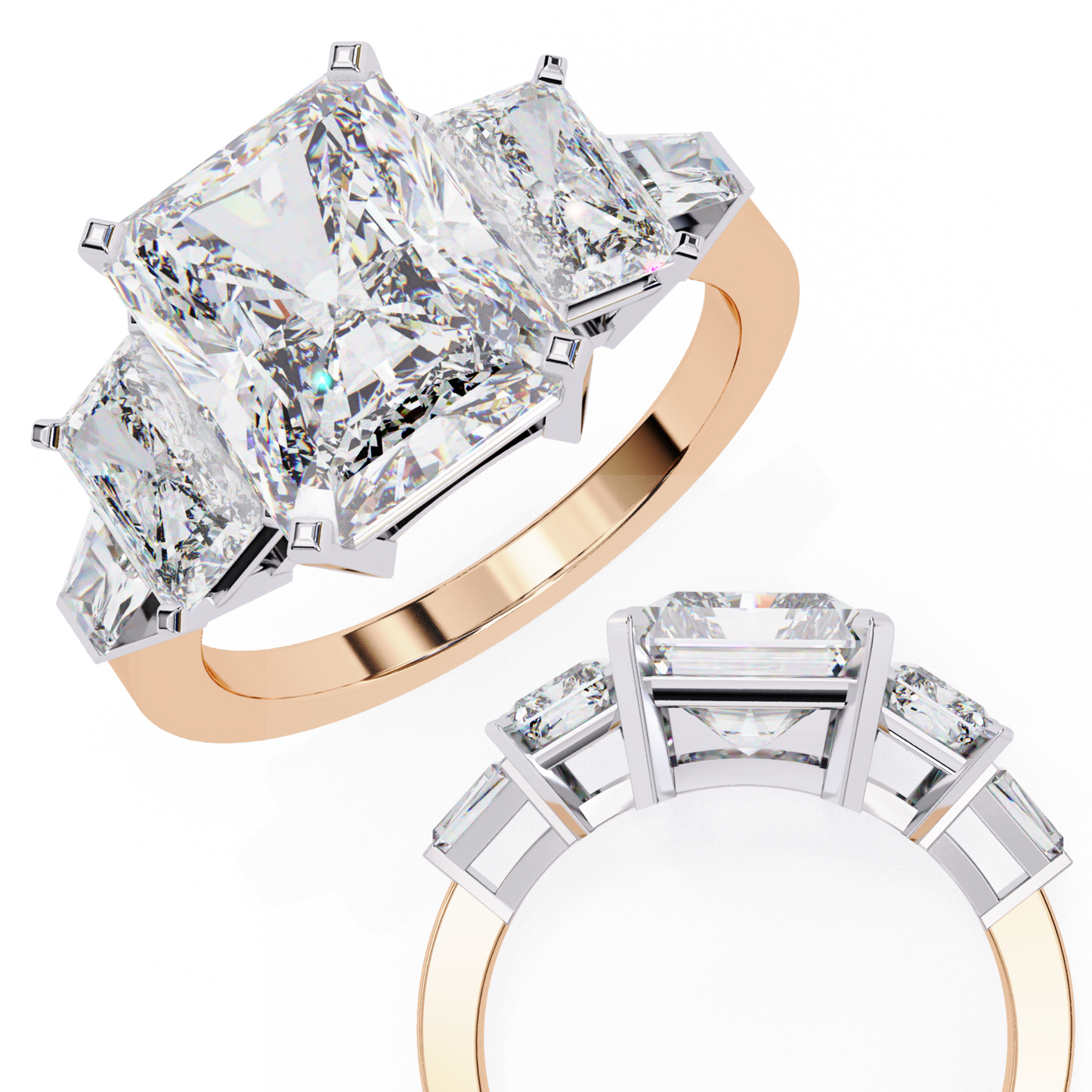 Titan Three Stone Engagement Ring