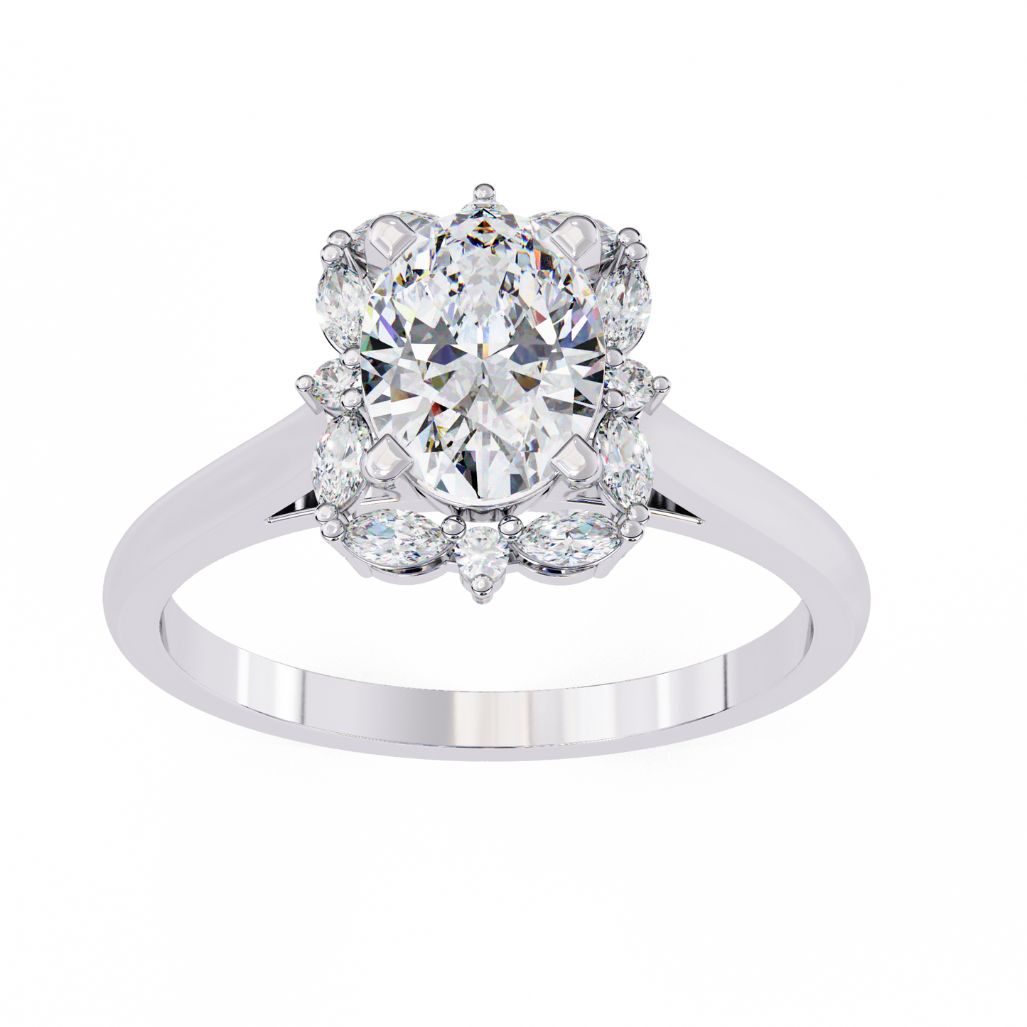 1.09 Carat Oval Union Solitaire Ring