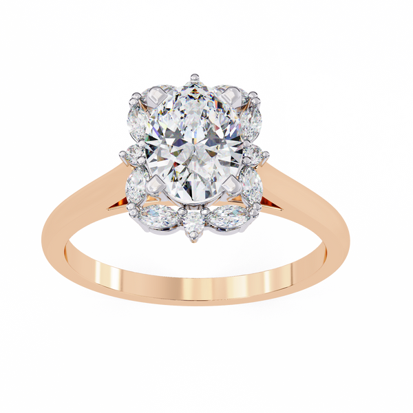 1.09 Carat Oval Union Solitaire Ring