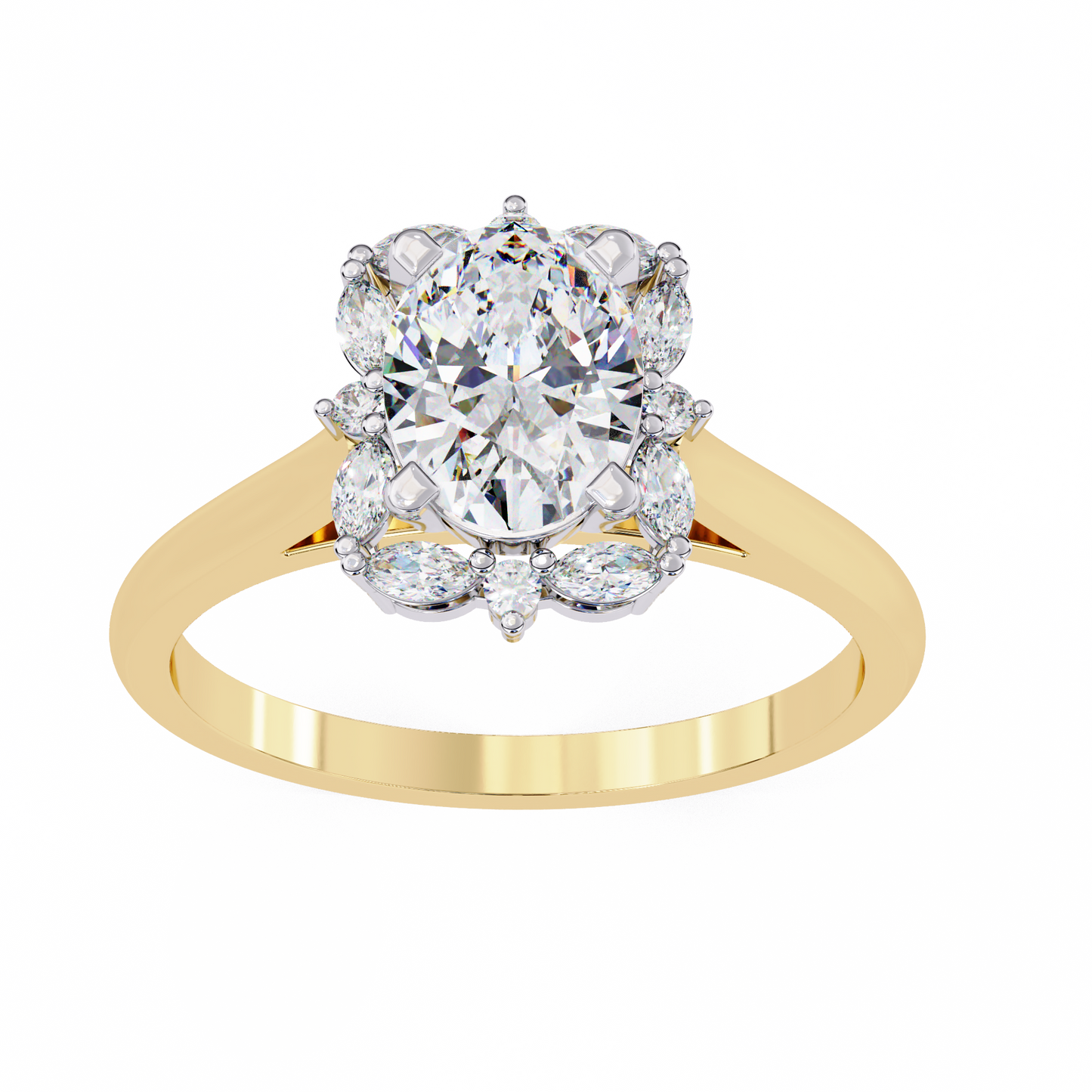 1.09 Carat Oval Union Solitaire Ring