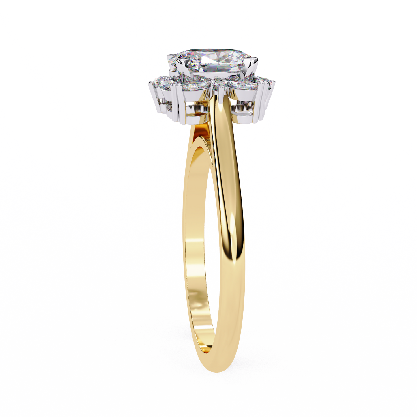 1.09 Carat Oval Union Solitaire Ring