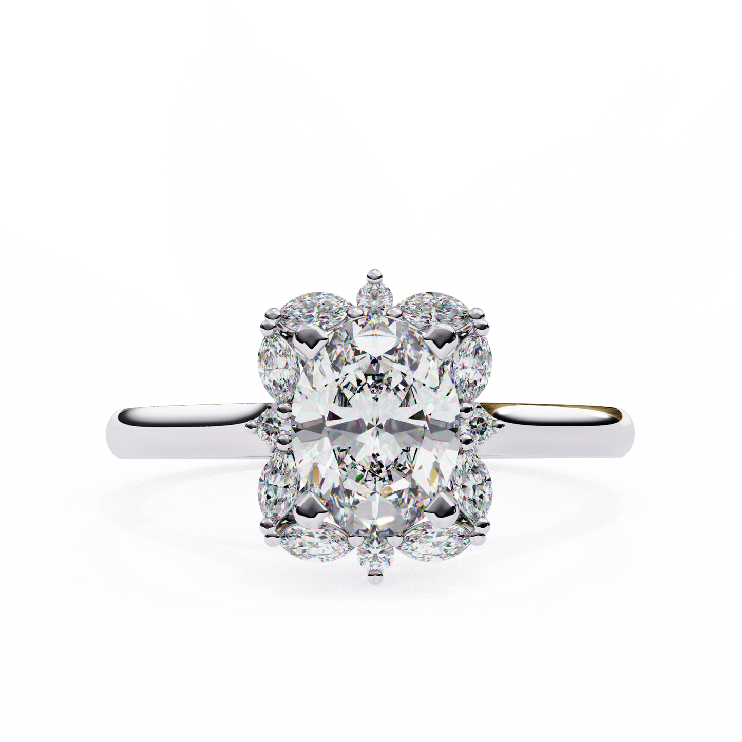 1.09 Carat Oval Union Solitaire Ring