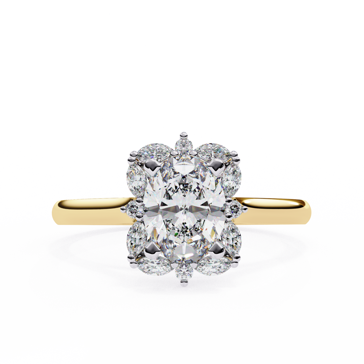 1.09 Carat Oval Union Solitaire Ring