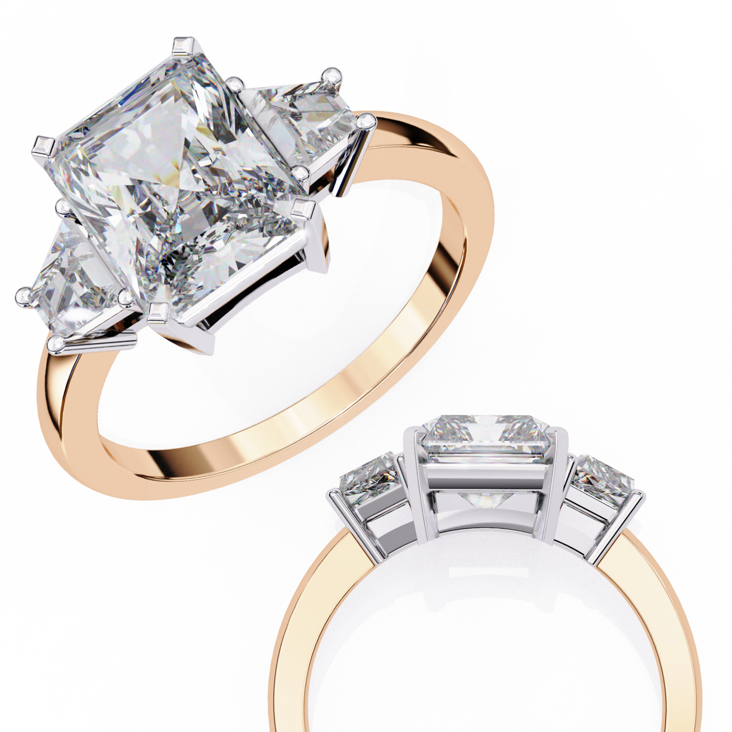 Radiant Gradeaur 3.03 Carat Solitaire Ring