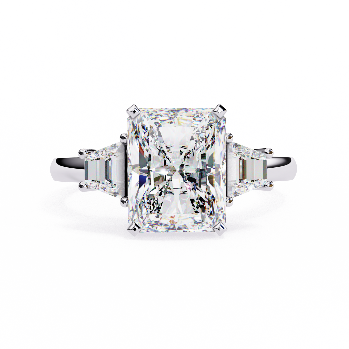 Radiant Gradeaur 3.03 Carat Solitaire Ring