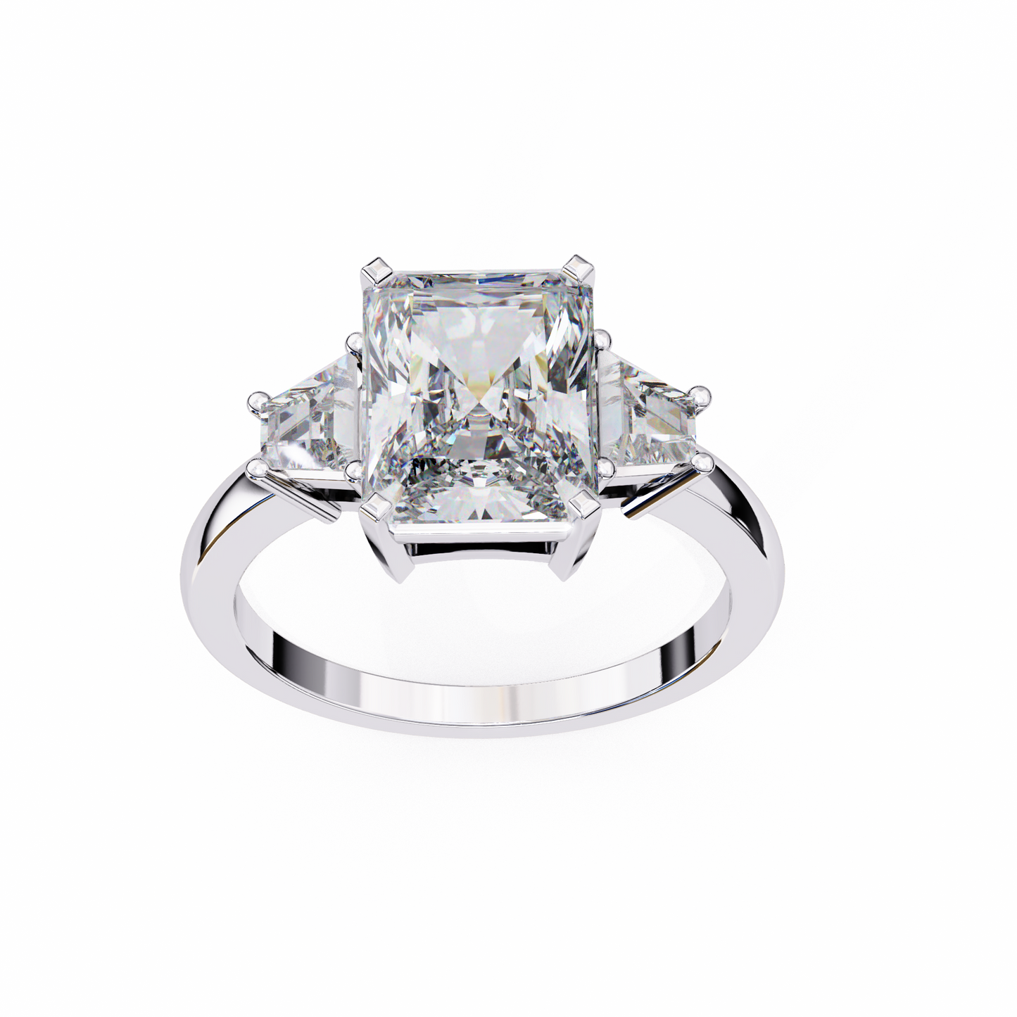 Radiant Gradeaur 3.03 Carat Solitaire Ring