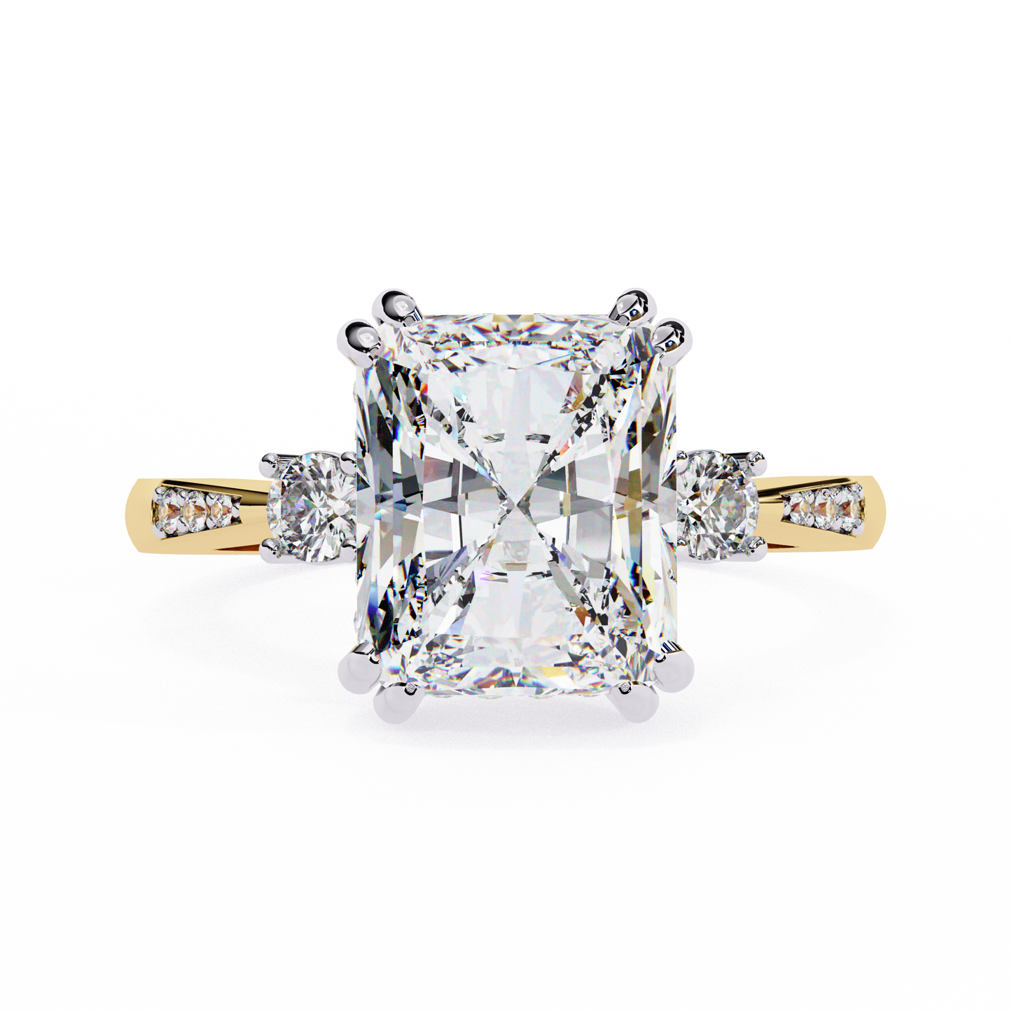 Timeless Trio Radiant Cut Engagement Ring