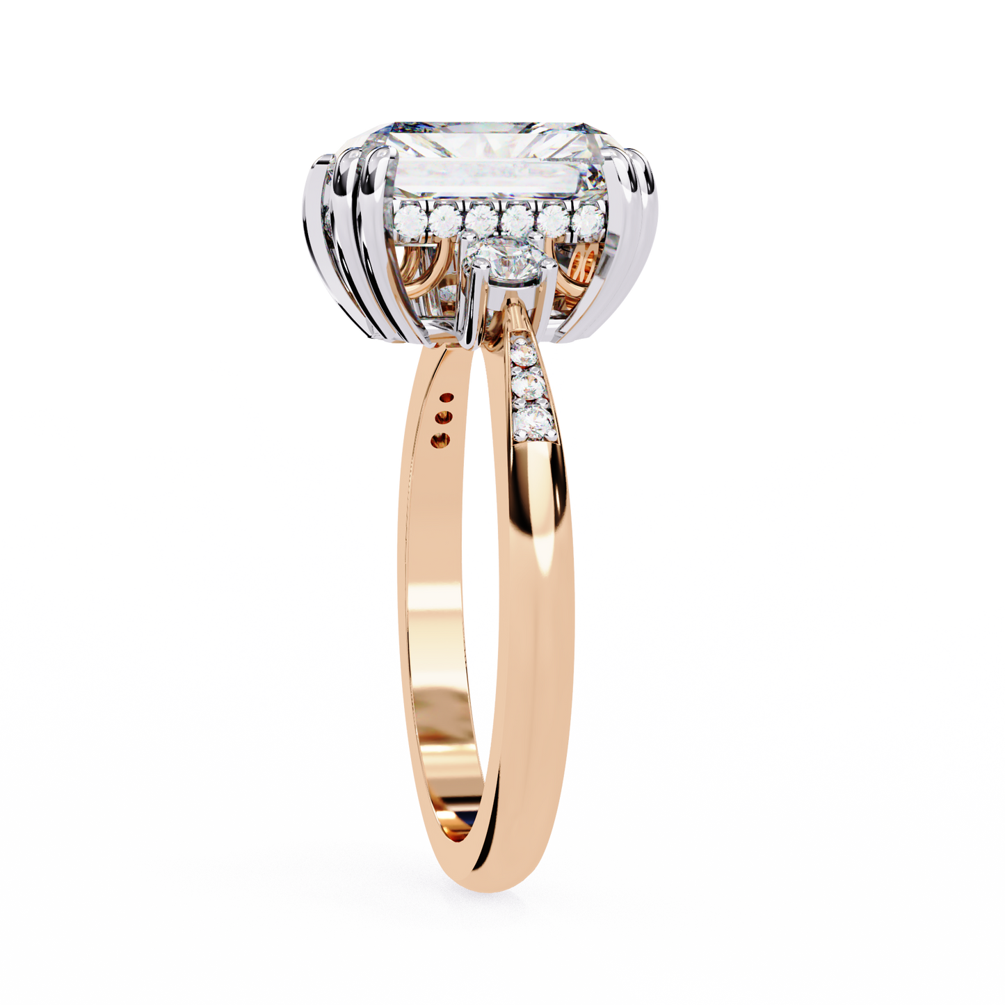 Timeless Trio Radiant Cut Engagement Ring