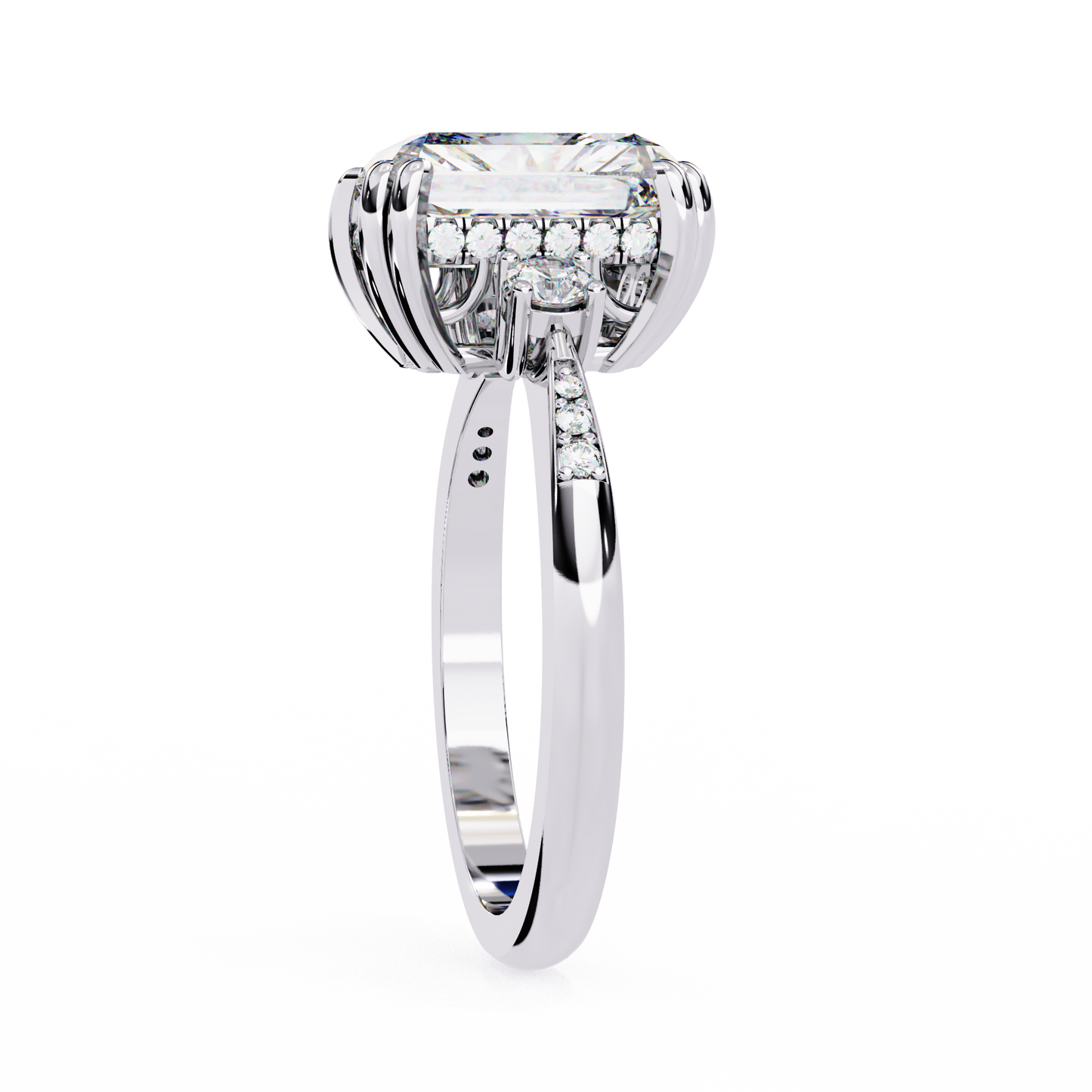 Timeless Trio Radiant Cut Engagement Ring