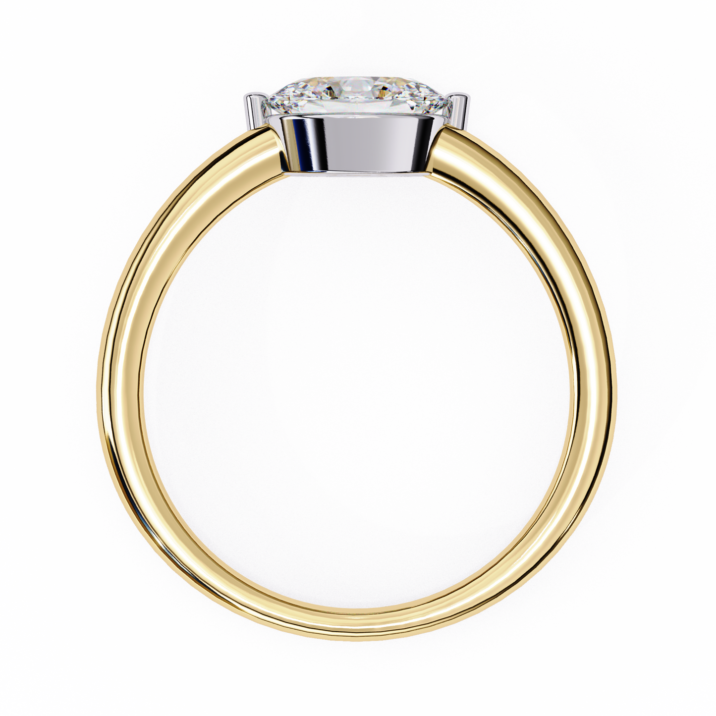 Oval Eye 0.86 Carat Solitaire Ring