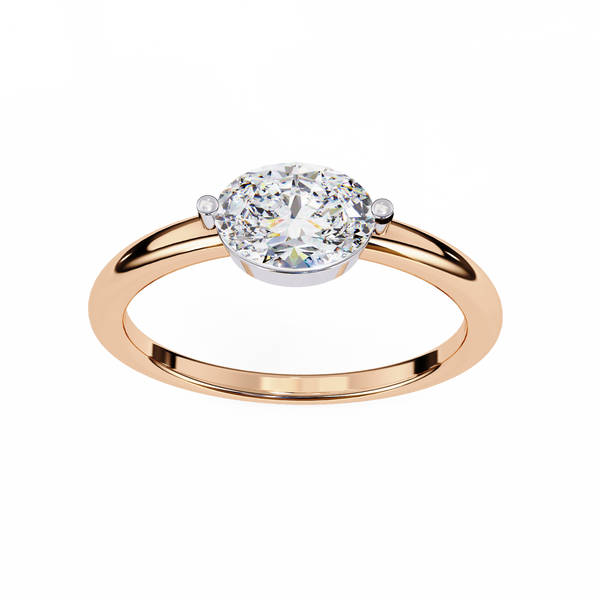 Oval Eye 0.86 Carat Solitaire Ring