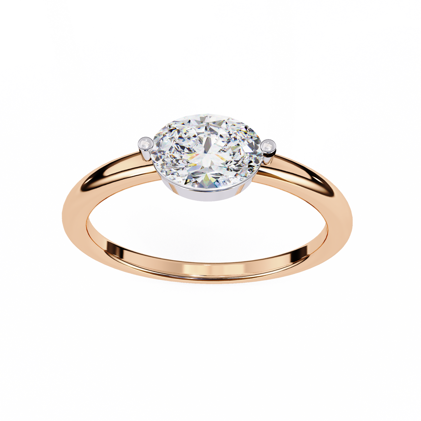 Oval Eye 0.86 Carat Solitaire Ring