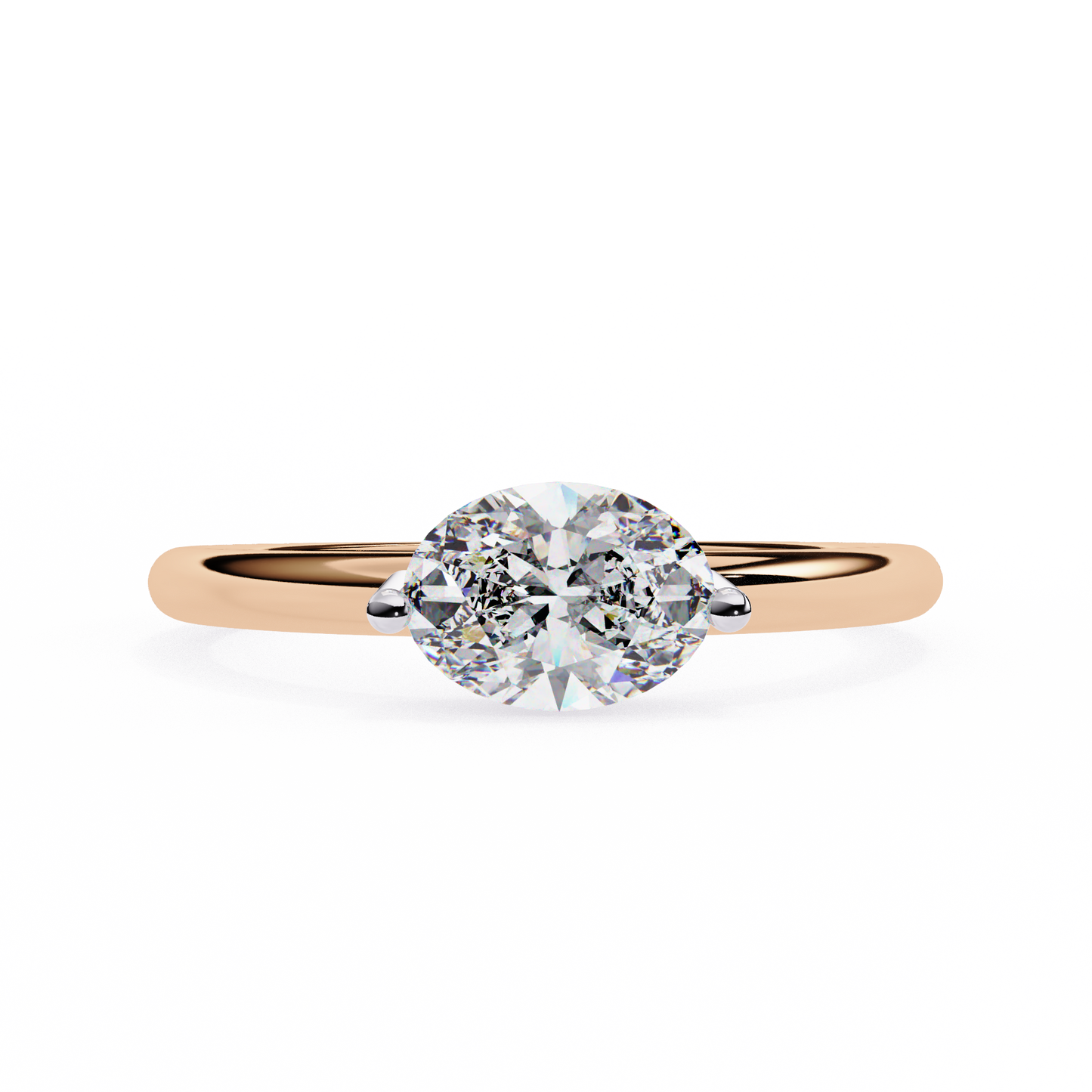 Oval Eye 0.86 Carat Solitaire Ring