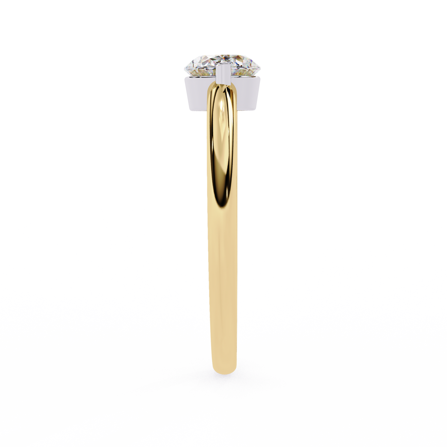 Oval Eye 0.86 Carat Solitaire Ring