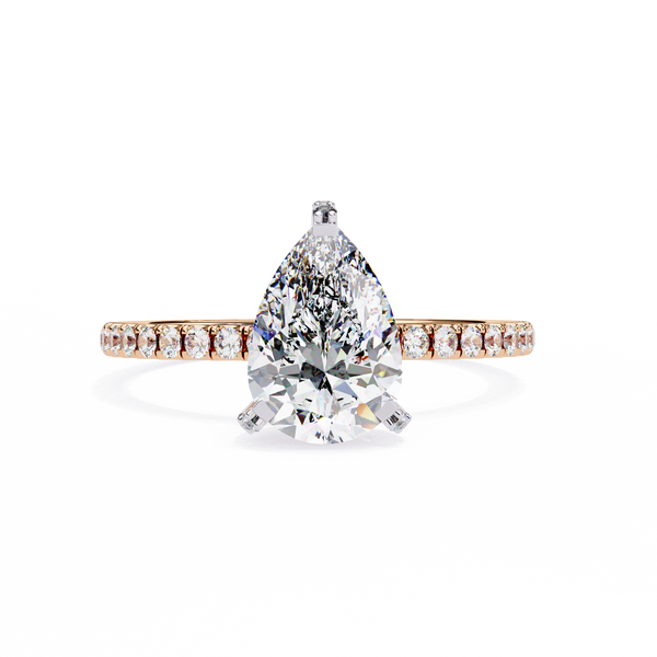 Sleek Tear Drop Solitaire Ring