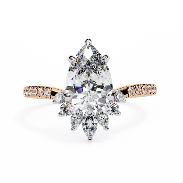 Blend Pear and Marquise Solitaire Ring