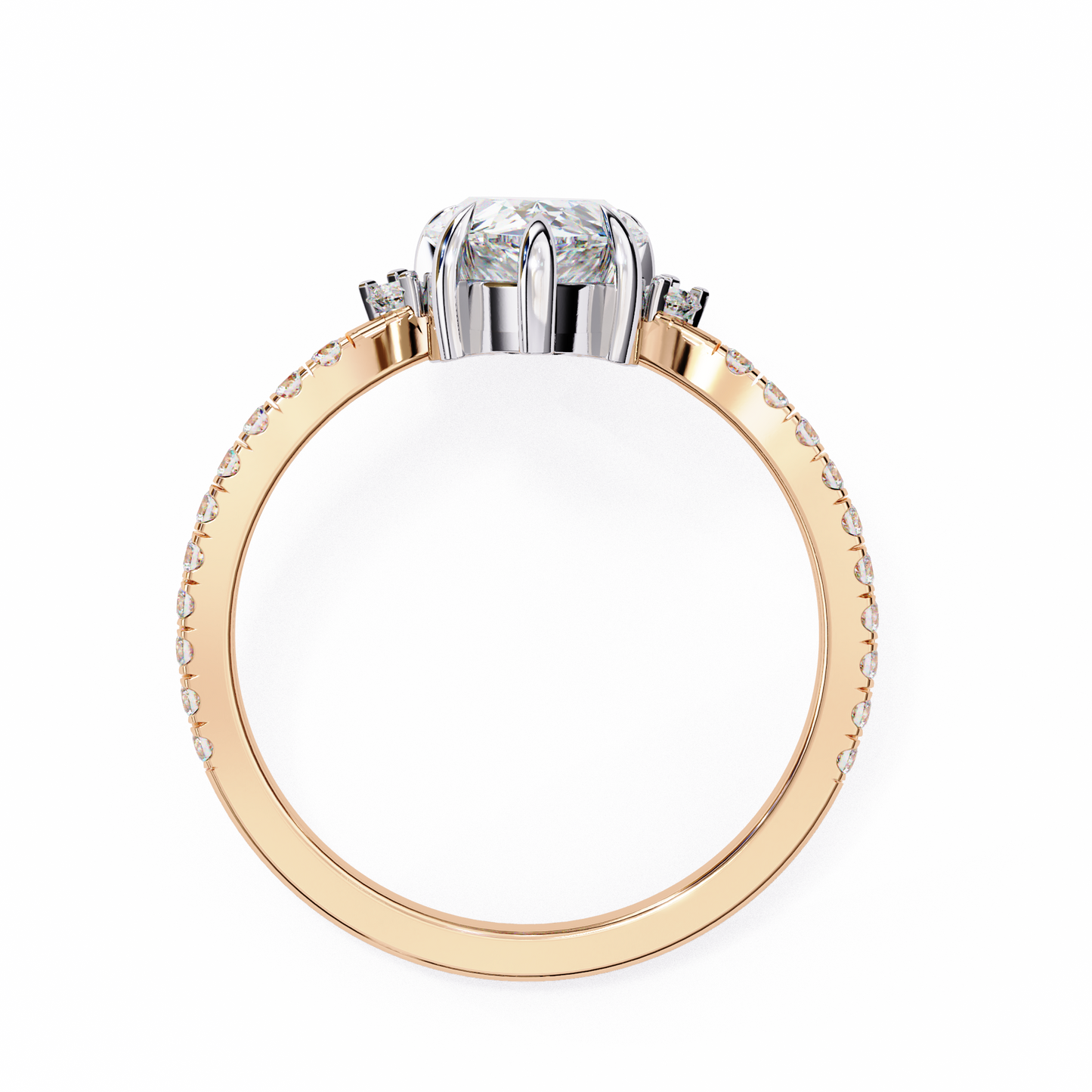 Blend Pear and Marquise Solitaire Ring