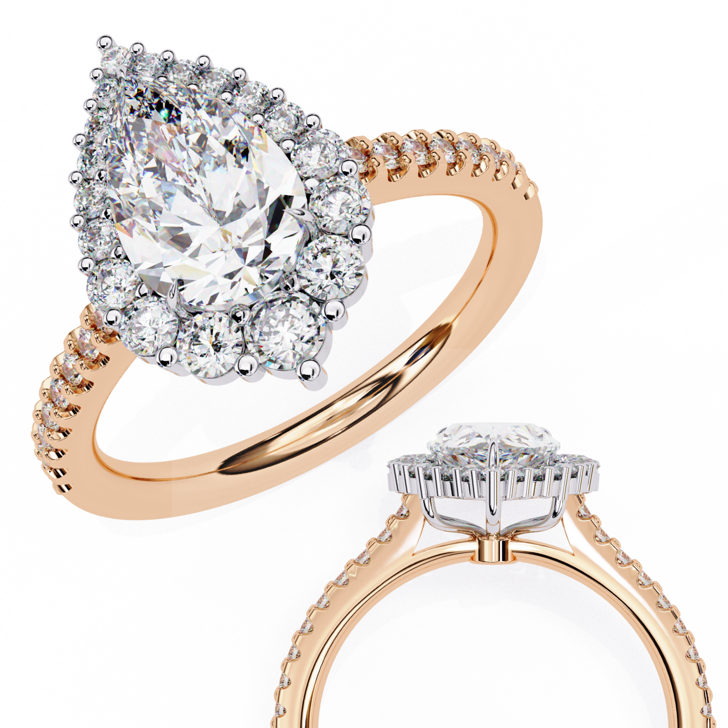 Luv Luxe 1.68 Carat Pear Solitaire Ring
