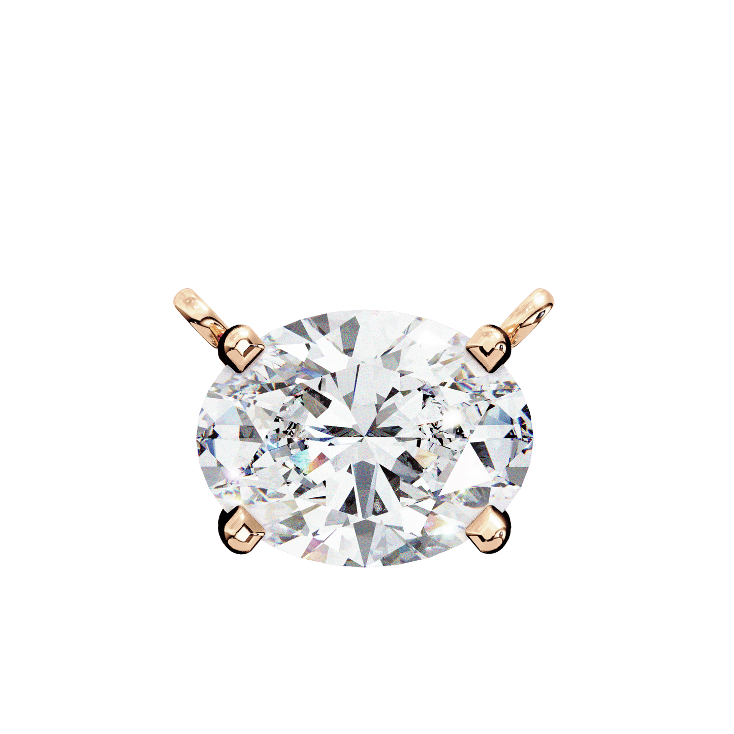 1.66 Carat Oval Solitaire Pendant