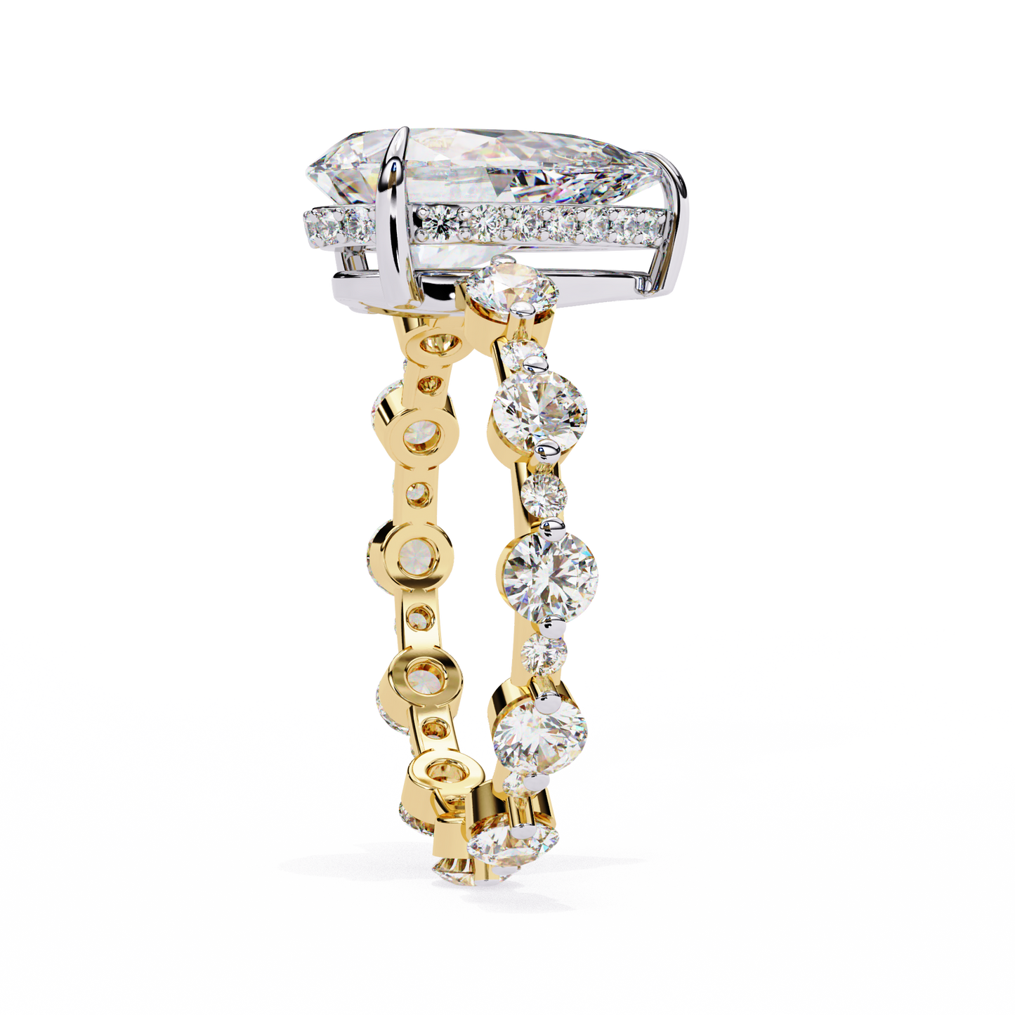 Stardrop Pear Shaped 3.06 Carat Solitaire Ring
