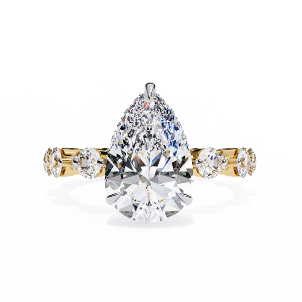 Stardrop Pear Shaped 3.06 Carat Solitaire Ring