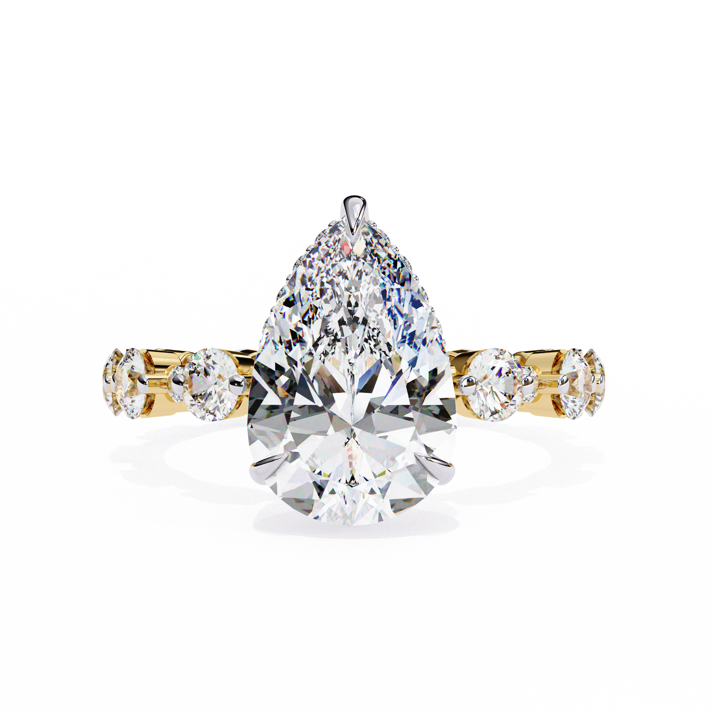 Stardrop Pear Shaped 3.06 Carat Solitaire Ring