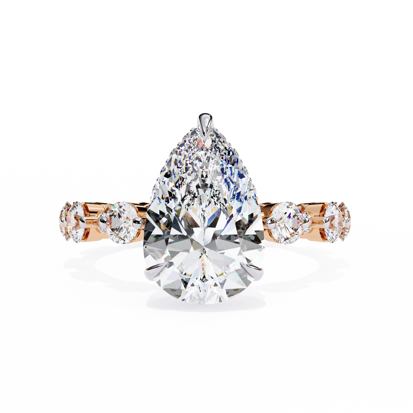 Stardrop Pear Shaped 3.06 Carat Solitaire Ring