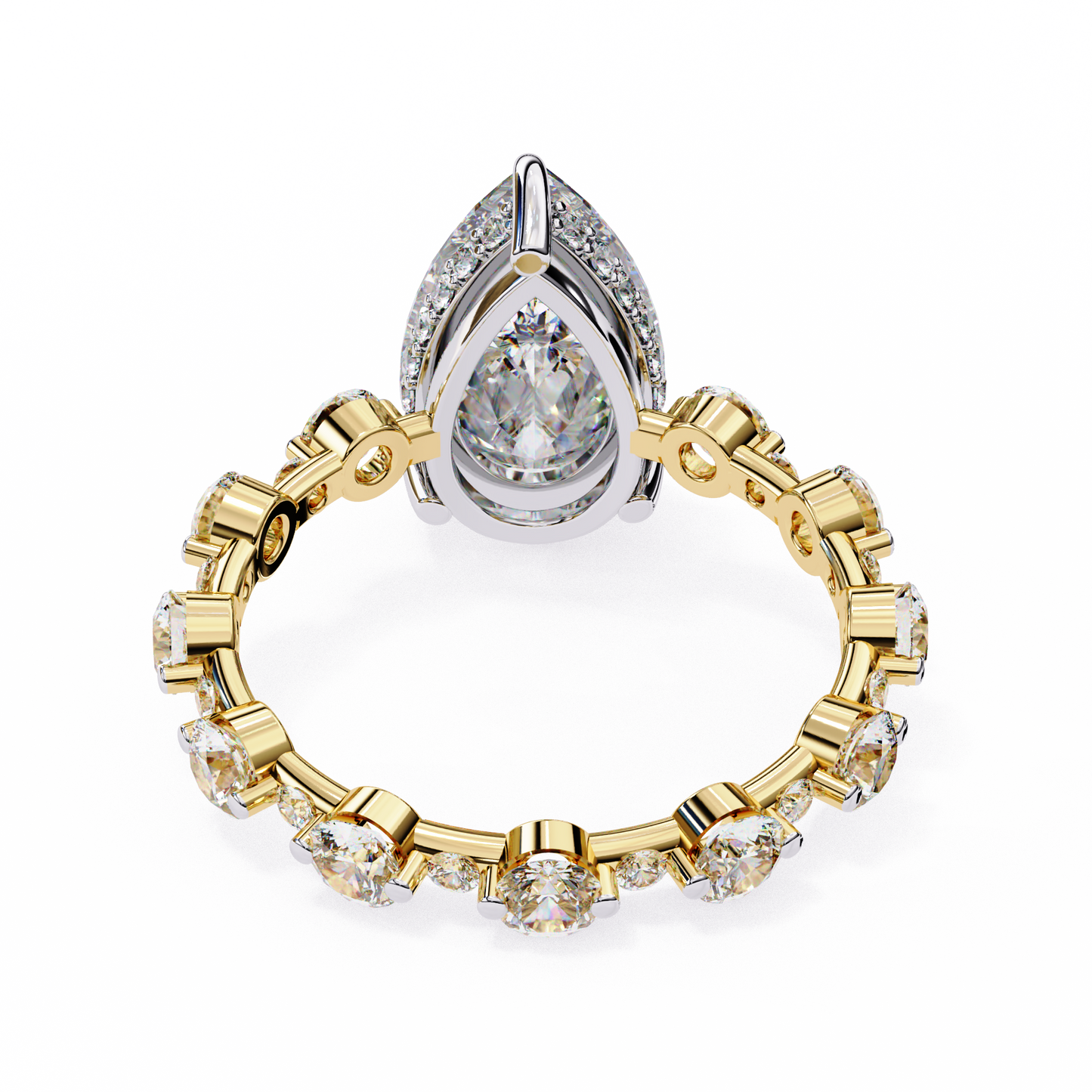 Stardrop Pear Shaped 3.06 Carat Solitaire Ring