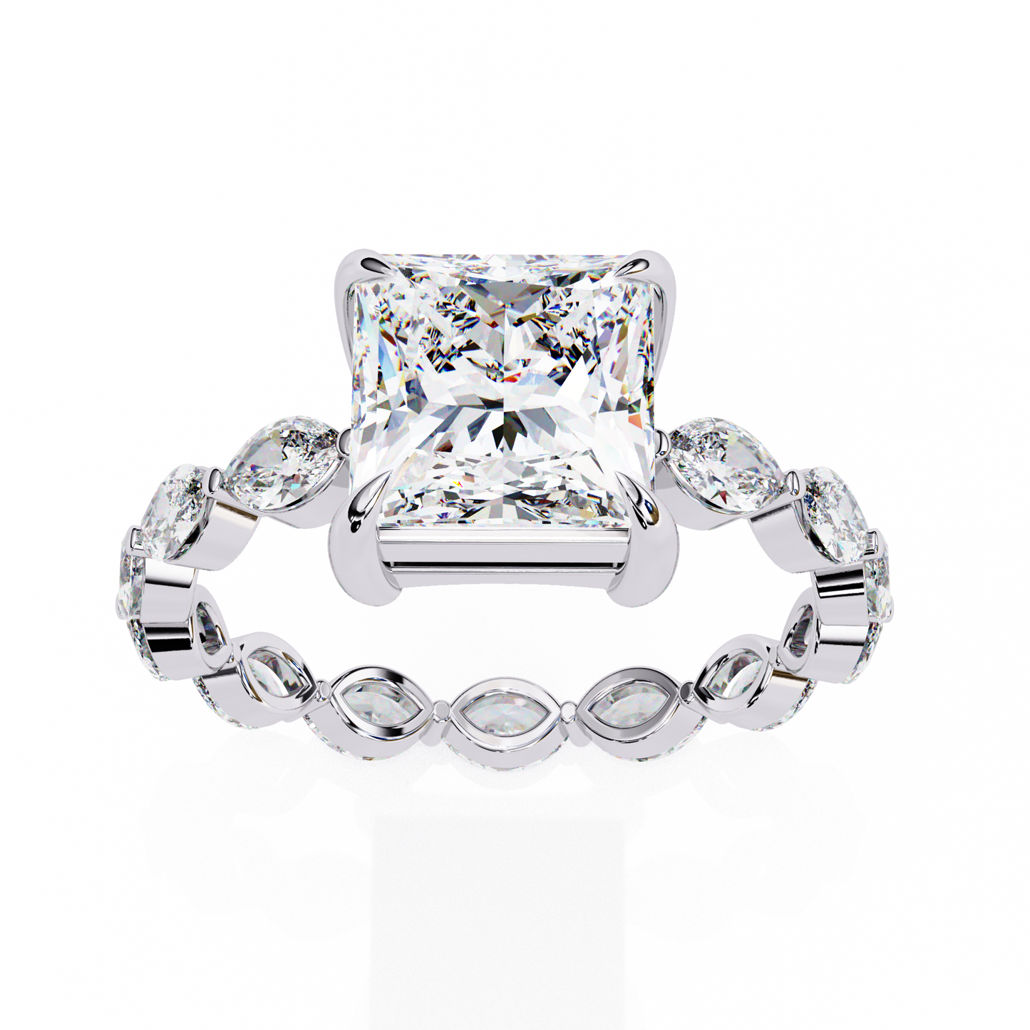 Grande Princess Cut 2.64 Carat Solitaire Ring