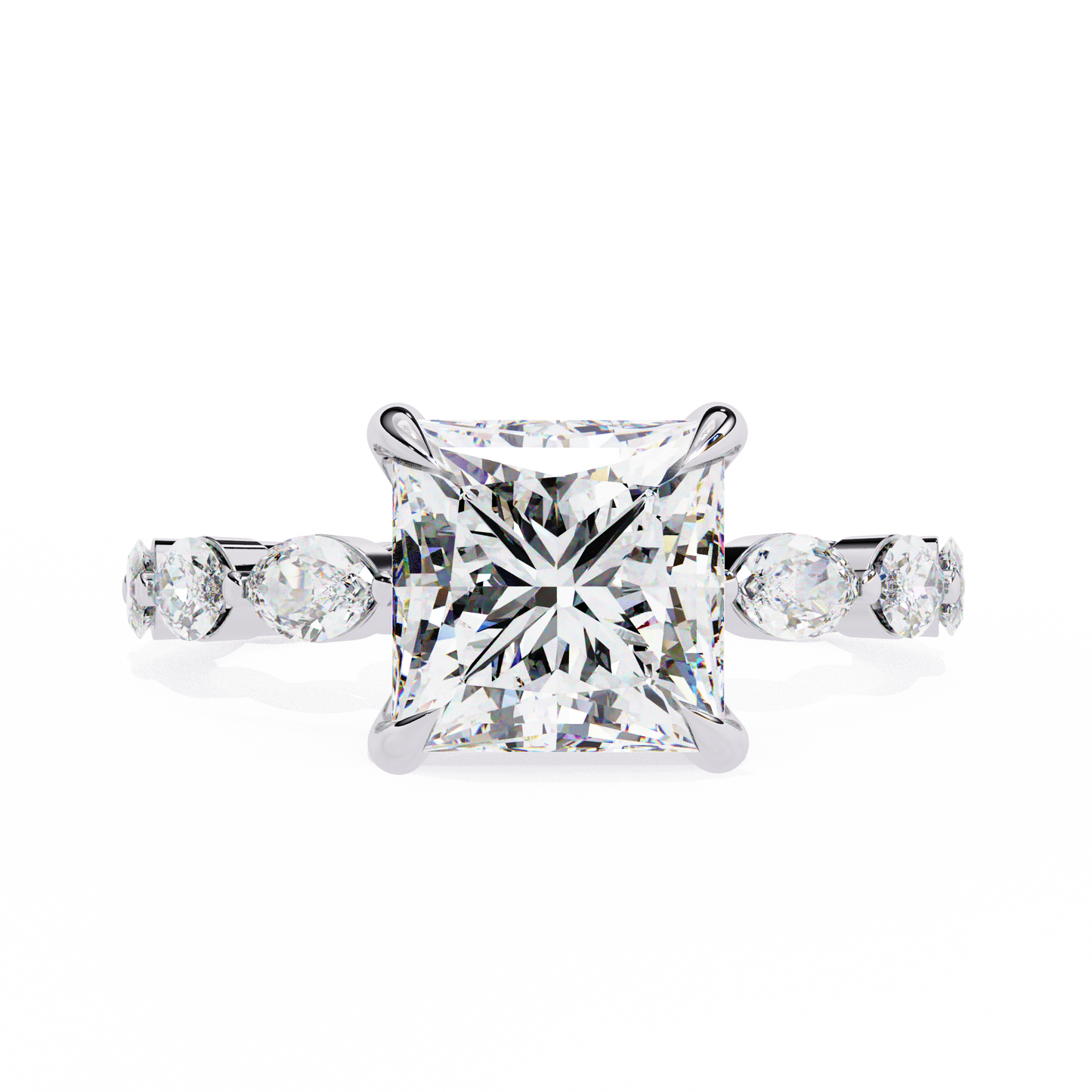 Grande Princess Cut 2.64 Carat Solitaire Ring