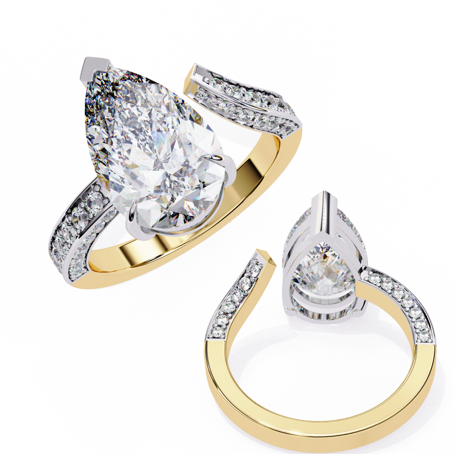 Timeless Pear Solitaire 3.07 Carat Ring