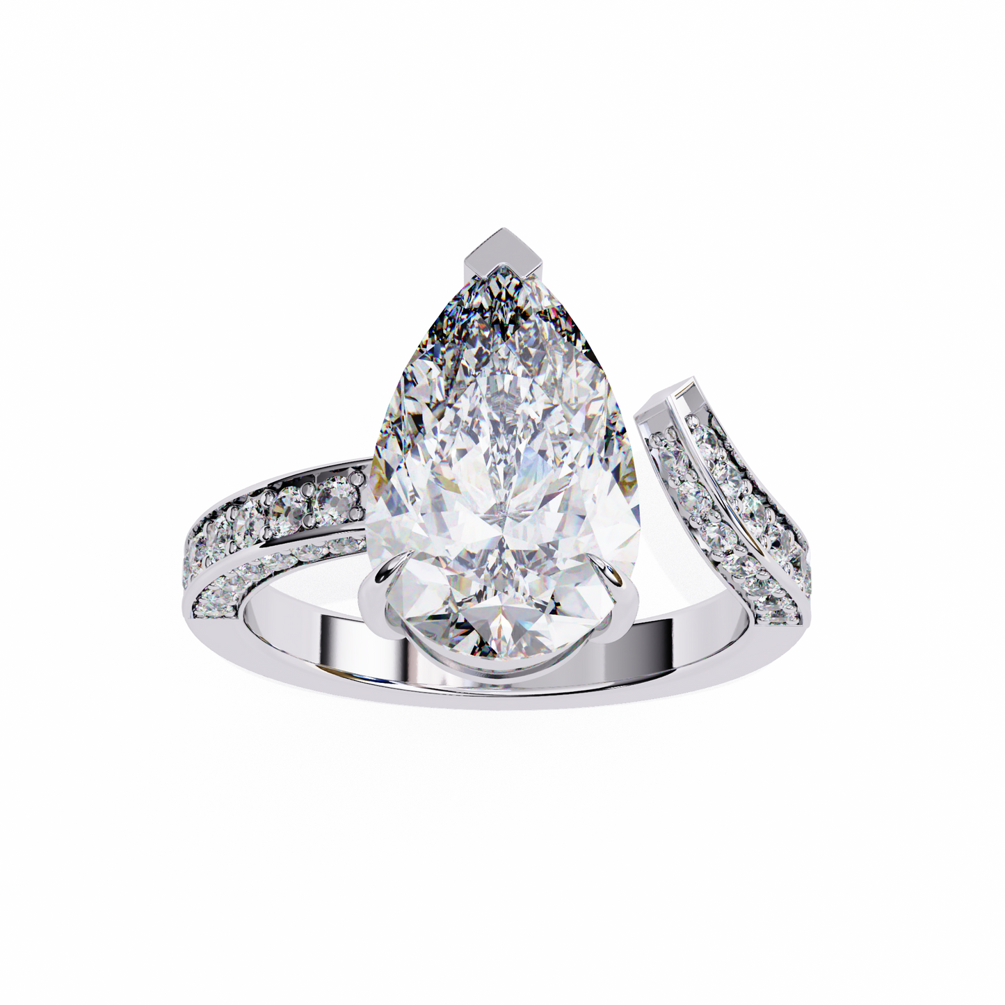 Timeless Pear Solitaire 3.07 Carat Ring