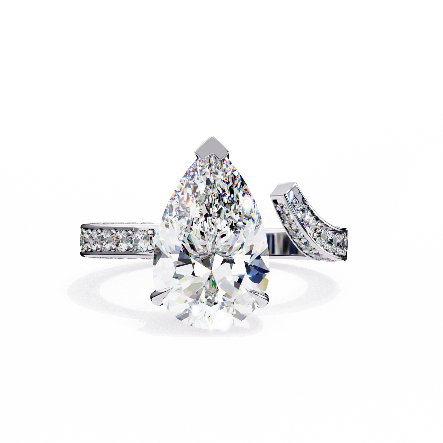 Timeless Pear Solitaire 3.07 Carat Ring