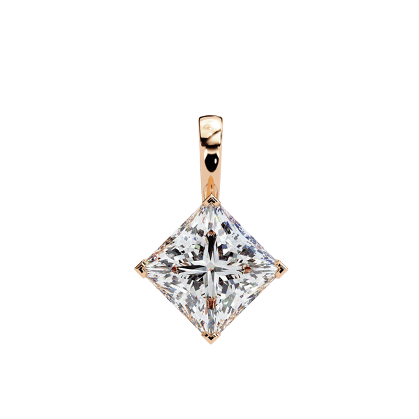 2.87 Carat Princess Solitaire Pendant