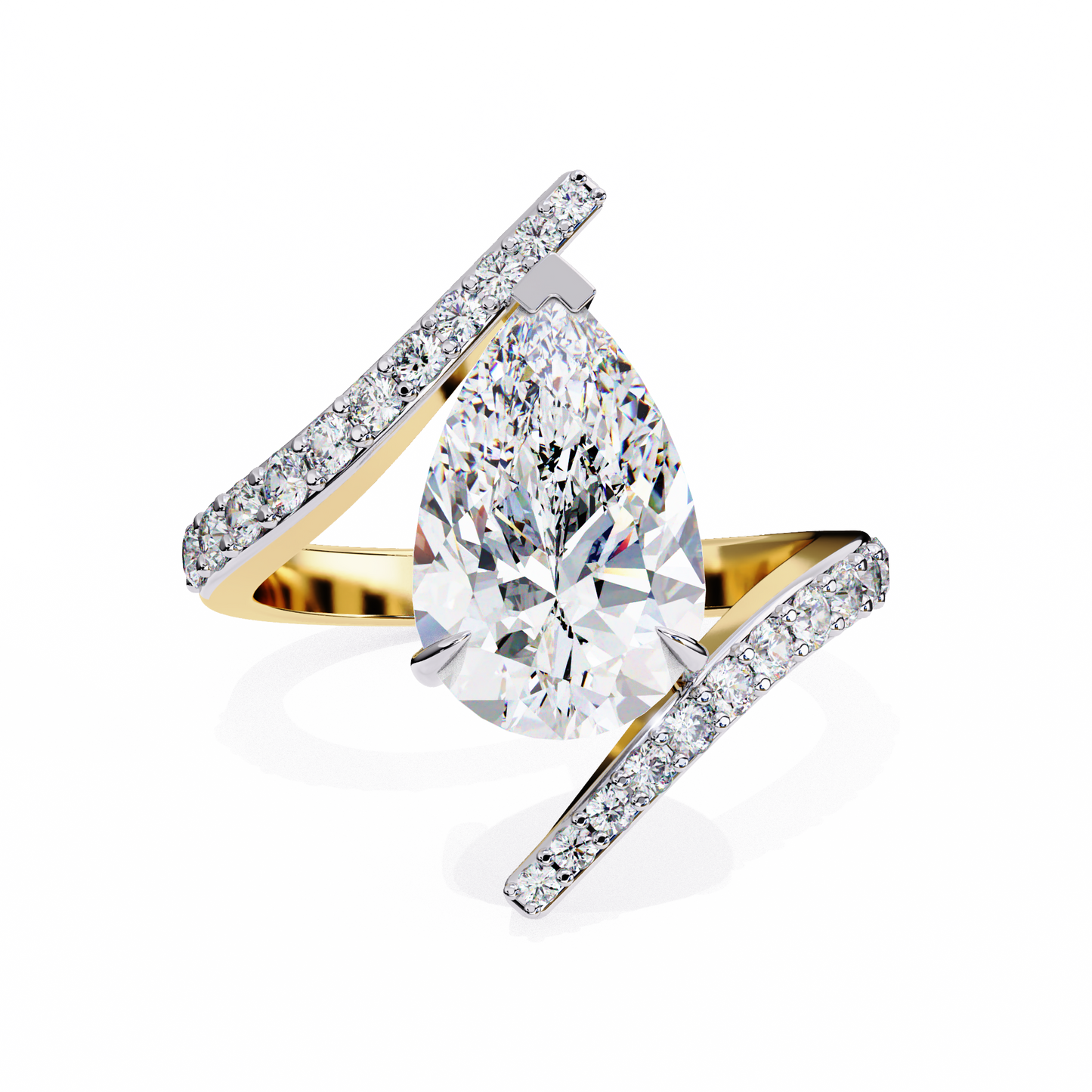 Drop of Grace 2.63 Carat Pear Solitaire Ring