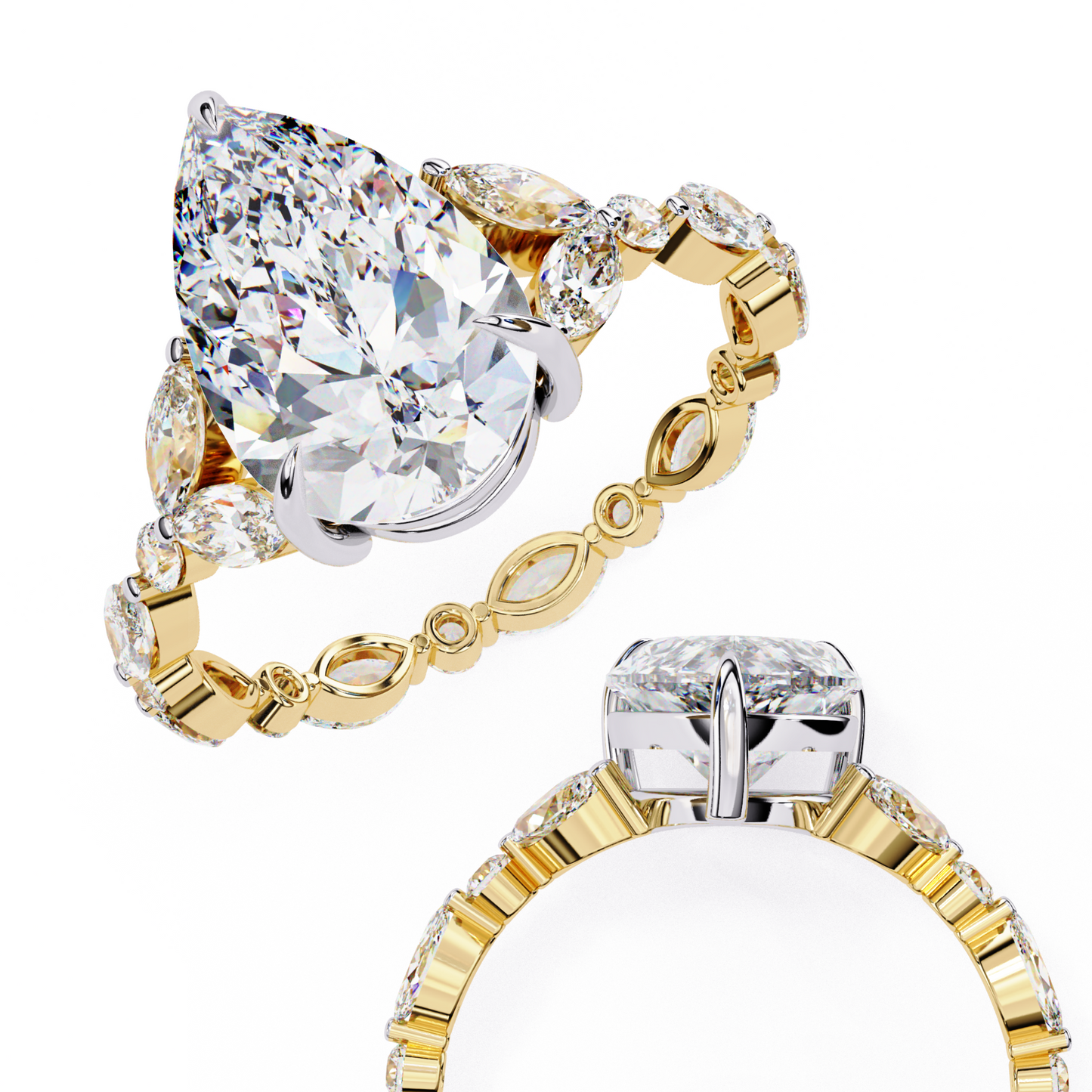 Glowdrop Pear Solitaire Engagement Ring